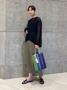 「UNITED ARROWS（ユナイテッドアローズ）のアイテム（タンクトップ）」を使った、濱田愛祐美さん（レディース・164cm）の春コーディネート