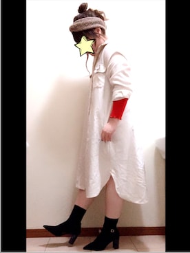 「アイテム（シャツワンピース）」を使った、くわさん（レディース・161cm・20代）の冬コーディネート