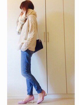 「Juze（ジュゼ）のアイテム」を使った、NAnaさん（レディース・158cm）の冬コーディネート