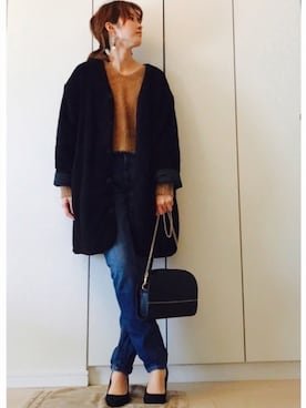 「Juze（ジュゼ）のアイテム」を使った、NAnaさん（レディース・158cm）の冬コーディネート