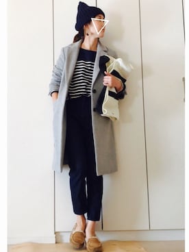 「VIS（ビス）のアイテム（ジャケット/アウター）」を使った、NAnaさん（レディース・158cm）の冬コーディネート