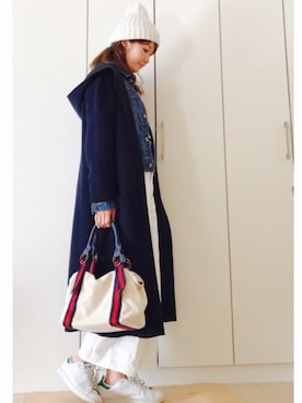 「FREE'S MART（フリーズマート）のアイテム（ジャケット/アウター）」を使った、NAnaさん（レディース・158cm）の冬コーディネート
