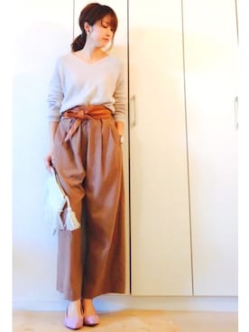 「Juze（ジュゼ）のアイテム」を使った、NAnaさん（レディース・158cm）の冬コーディネート