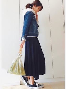 「FREE'S MART（フリーズマート）のアイテム（ジャケット/アウター）」を使った、NAnaさん（レディース・158cm）の冬コーディネート