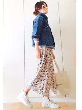 「スプリングSENSEOFPLACE」｜「アイテム（ワンピース/ドレス）」を使った、NAnaさん（レディース・158cm）の春コーディネート