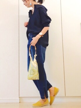 「Noble（ノーブル）のアイテム（シャツ/ブラウス）」を使った、NAnaさん（レディース・158cm）の春コーディネート