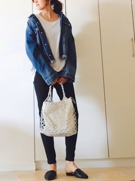 「Juze（ジュゼ）のアイテム」を使った、NAnaさん（レディース・158cm）の春コーディネート