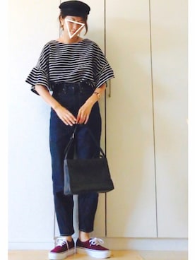 「URBAN RESEARCH Sonny Label（アーバンリサーチサニーレーベル）のアイテム（帽子）」を使った、NAnaさん（レディース・158cm）の夏コーディネート