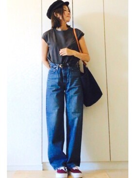 「URBAN RESEARCH Sonny Label（アーバンリサーチサニーレーベル）のアイテム（帽子）」を使った、NAnaさん（レディース・158cm）の夏コーディネート