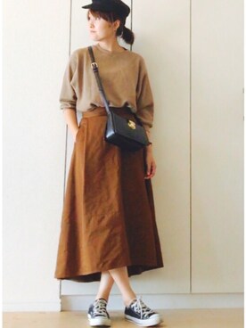 「URBAN RESEARCH Sonny Label（アーバンリサーチサニーレーベル）のアイテム（帽子）」を使った、NAnaさん（レディース・158cm）の秋コーディネート