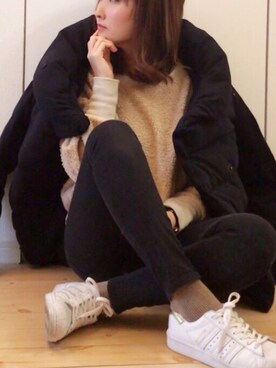 「FREE'S MART（フリーズマート）のアイテム（ジャケット/アウター）」を使った、NAnaさん（レディース・158cm）の冬コーディネート
