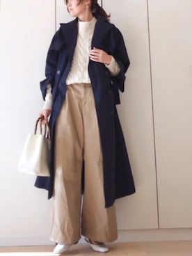 「Aura（アウラ）のアイテム（ピアス（両耳用））」を使った、NAnaさん（レディース・158cm）の冬コーディネート
