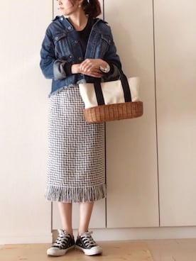 「Aura（アウラ）のアイテム（アクセサリー）」を使った、NAnaさん（レディース・158cm）の春コーディネート