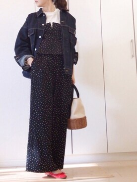 NAnaさんの「【SOMETHING for ADAM ET ROPE'】FRENCH NOUVEAU - DENIM JACKET -」を使ったコーディネート