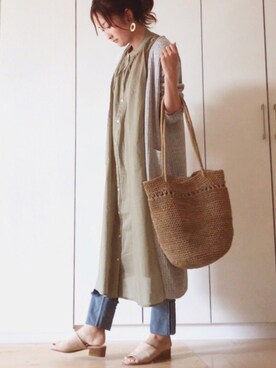 「abcdevol（エービーシーディーイーボル）のアイテム」を使った、NAnaさん（レディース・158cm）の春コーディネート