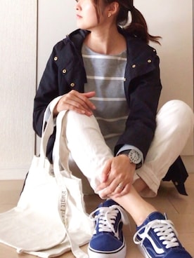 「オールドスクール」｜「アイテム（その他シューズ）」を使った、NAnaさん（レディース・158cm）の春コーディネート