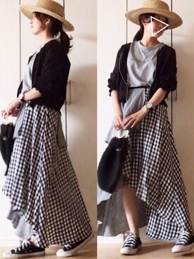 「GU（ジーユー）のアイテム（ブルゾン）」を使った、NAnaさん（レディース・158cm）の春コーディネート