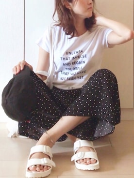 「UNGER（アンガー）のアイテム」を使った、NAnaさん（レディース・158cm）の夏コーディネート