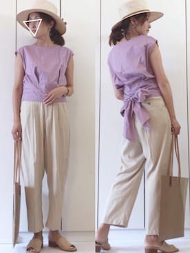 「abcdevol（エービーシーディーイーボル）のアイテム」を使った、NAnaさん（レディース・158cm）の夏コーディネート