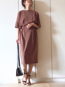 「qualite（カリテ）のアイテム（ワンピース）」を使った、NAnaさん（レディース・158cm）の秋コーディネート