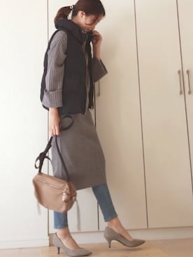 「qualite（カリテ）のアイテム（ワンピース）」を使った、NAnaさん（レディース・158cm）の秋コーディネート
