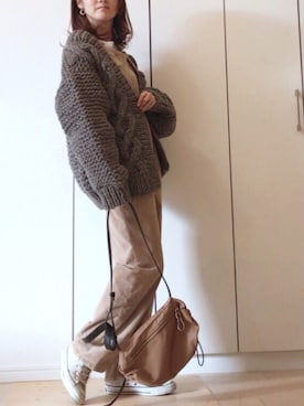 「Laugoa（ラウゴア）のアイテム」を使った、NAnaさん（レディース・158cm）の秋コーディネート