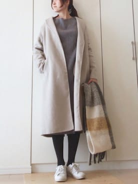 「qualite（カリテ）のアイテム（ワンピース）」を使った、NAnaさん（レディース・158cm）の冬コーディネート