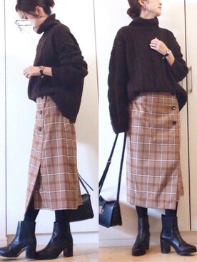「Orobianco（オロビアンコ）のアイテム（腕時計）」を使った、NAnaさん（レディース・158cm）の冬コーディネート