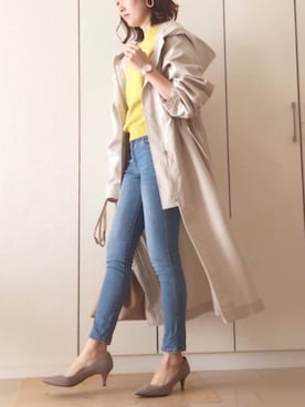 「zozoデニム」｜「アイテム（その他アウター）」を使った、NAnaさん（レディース・158cm）の冬コーディネート