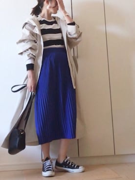 「zucca」｜「アイテム（その他アウター）」を使った、NAnaさん（レディース・158cm）の春コーディネート