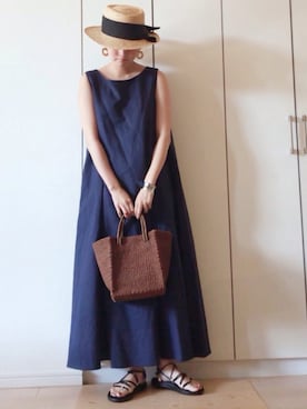 「studio CLIP（スタディオクリップ）のアイテム（帽子）」を使った、NAnaさん（レディース・158cm）の春コーディネート