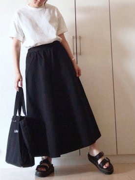 「Chaco closet（チャコ クローゼット）のリラクシングAラインフレアワイドパンツ（その他パンツ）」を使った、NAnaさん（レディース・158cm）の春コーディネート