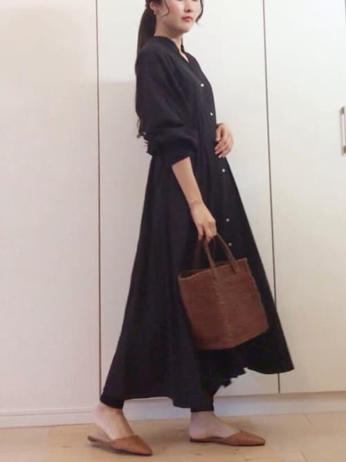 スキッパーボリュームワンピース