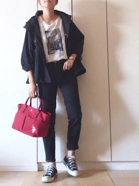 「URBAN RESEARCH Sonny Label（アーバンリサーチサニーレーベル）のアイテム（マウンテンパーカー）」を使った、NAnaさん（レディース・158cm）の秋コーディネート