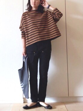 「mercibeaucoup,（メルシーボークー）のアイテム」を使った、NAnaさん（レディース・158cm）の秋コーディネート