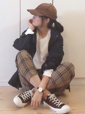 「URBAN RESEARCH Sonny Label（アーバンリサーチサニーレーベル）のアイテム（マウンテンパーカー）」を使った、NAnaさん（レディース・158cm）の秋コーディネート