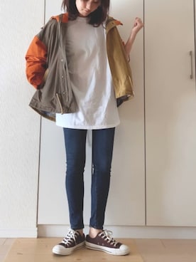 「Ne-net（ネネット）のアイテム（ブルゾン）」を使った、NAnaさん（レディース・158cm）の秋コーディネート