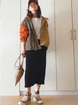 「Ne-net（ネネット）のアイテム（ブルゾン）」を使った、NAnaさん（レディース・158cm）の秋コーディネート