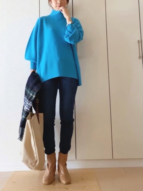 NAnaさんのニット/セーター「CHESSハイネックプルオーバーニット(NOLLEY'S Sophi|ノーリーズソフィ)」を使ったコーディネート