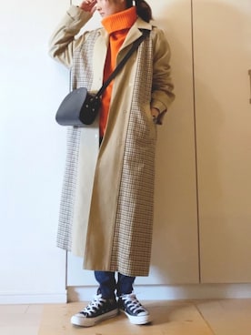 「NOLLEY’S（ノーリーズ）のアイテム」を使った、NAnaさん（レディース・158cm）の秋コーディネート