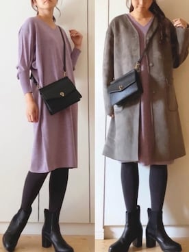 「URBAN RESEARCH Sonny Label（アーバンリサーチサニーレーベル）のアイテム（ムートンコート）」を使った、NAnaさん（レディース・158cm）の秋コーディネート
