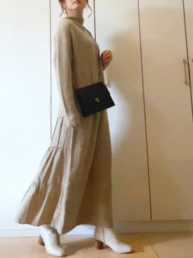 「FOSSIL（フォッシル）のアイテム（ショルダーバッグ）」を使った、NAnaさん（レディース・158cm）の秋コーディネート