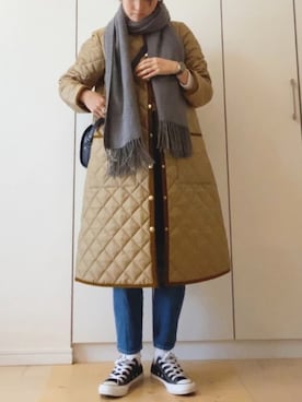 「キルティングコート」｜NAnaさん（レディース・158cm）の秋コーディネート