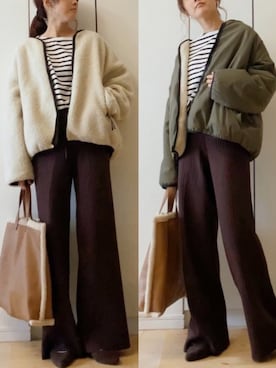 「Chaco closet（チャコ クローゼット）のアイテム（ジャケット/アウター）」を使った、NAnaさん（レディース・158cm）の秋コーディネート