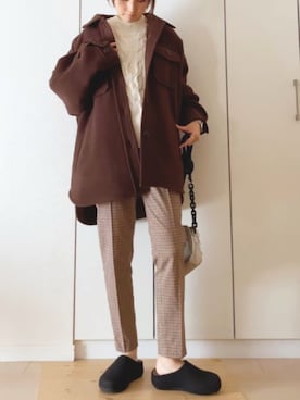 「LOWRYS FARM（ローリーズファーム）のアイテム（その他アウター）」を使った、NAnaさん（レディース・158cm）の冬コーディネート