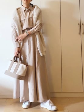 「TOPKAPI（トプカピ）のアイテム（トートバッグ）」を使った、NAnaさん（レディース・158cm）の冬コーディネート