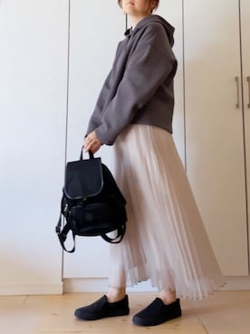 「kipling（キプリング）のアイテム」を使った、NAnaさん（レディース・158cm）の冬コーディネート