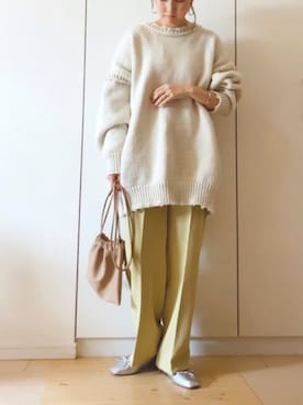 「anq.（アンク）のアイテム（バングル/リストバンド）」を使った、NAnaさん（レディース・158cm）の冬コーディネート