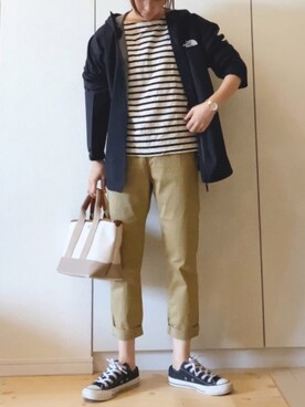 「SLOBE IENA（スローブイエナ）のアイテム（ブルゾン）」を使った、NAnaさん（レディース・158cm）の春コーディネート