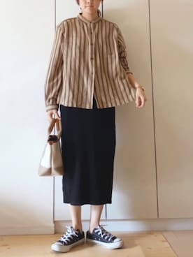 「TOPKAPI（トプカピ）のアイテム（トートバッグ）」を使った、NAnaさん（レディース・158cm）の春コーディネート